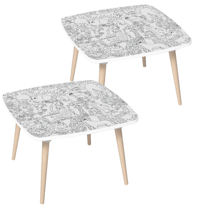 Artikelbild 9 für PAPERFLOW Kids Dschungel Maltische weiß 60,0 x 60,0 x 46,0 cm, Artikelnummer 216428