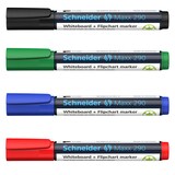 Artikelbild 1 für Schneider Maxx 290 Whiteboard- und Flipchart-Marker farbsortiert 2,0 - 3,0 mm, 4 St., Artikelnummer 898960