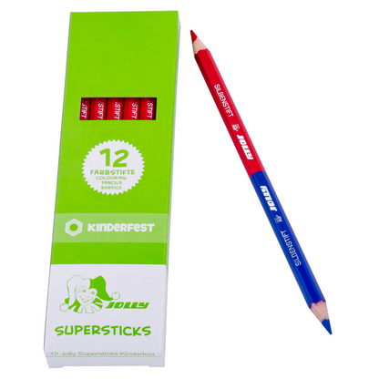 Artikelbild für JOLLY SUPERSTICKS Silbenstifte mehrfarbig, 12 St., Artikelnummer 348633