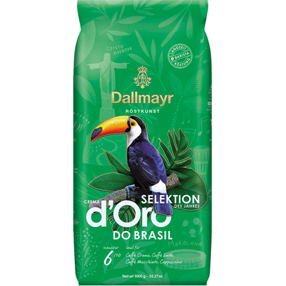 Artikelbild 13 für Dallmayr Crema d'Oro Selektion des Jahres Brasilien Kaffeebohnen, Arabica- und Robustabohnen 1,0 kg, Artikelnummer 523773