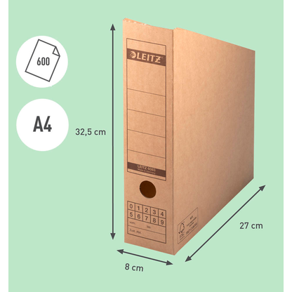Artikelbild 2 für 10 LEITZ Archiv-Stehsammler Premium braun, Artikelnummer 515019