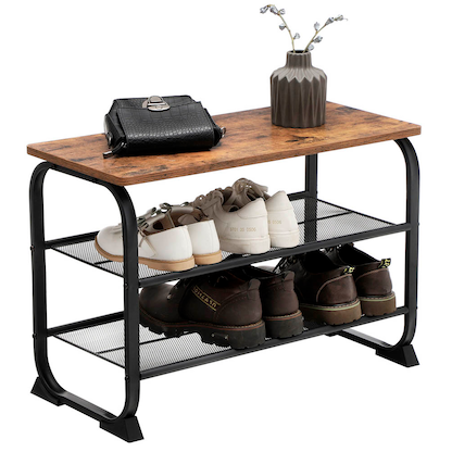 Artikelbild 3 für VASAGLE Schuhregal braun, schwarz 66,0 x 30,0 x 45,0 cm, Artikelnummer 439838