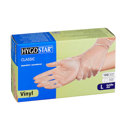 Artikelbild 22 für HYGOSTAR unisex Einmalhandschuhe CLASSIC transparent Größe L, 100 St., Artikelnummer 597757