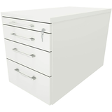 Artikelbild 1 für fm Sidney Rollcontainer weiß 4 Auszüge 43,4 x 80,0 x 54,0 cm, Artikelnummer 137792