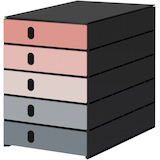 Artikelbild 1 für styro Schubladenbox styroval pro Emotions Advent rosa, grau 14-8000.AD, DIN A4 mit 5 Schubladen, Artikelnummer 660607