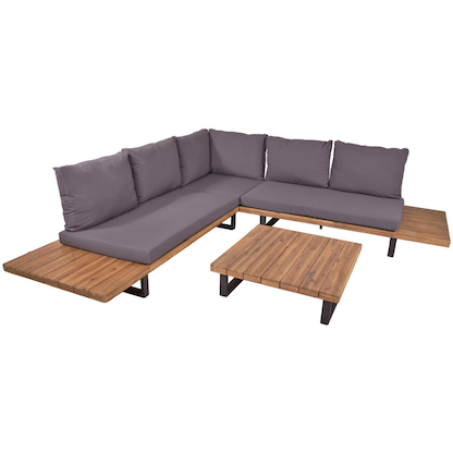 Artikelbild 14 für Garden Pleasure Loungegruppe ACAPULCO anthrazit, schwarz Holz, Metall, 13-teilig, Artikelnummer 897732