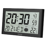 Artikelbild 1 für hama digitale Funkwanduhr Martinique schwarz Kunststoff 20,0 x 12,0 cm, Artikelnummer 501108