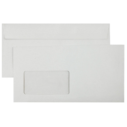 Artikelbild 2 für kaenguruh the world of paper Briefumschläge DIN lang mit Fenster grau haftklebend 1.000 St., Artikelnummer 583407