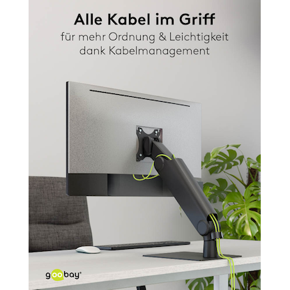 Artikelbild 12 für goobay Monitor-Halterung 70821 schwarz für 1 Monitor, Tischständer, Artikelnummer 656149