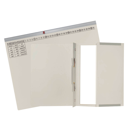 Artikelbild 2 für 25 Exacompta Hängehefter Exaflex Karton grau 1 x kaufmännische Heftung, Artikelnummer 111125