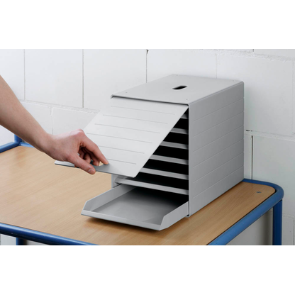 Artikelbild 5 für DURABLE Schubladenbox IDEALBOX PLUS grau 1712001050, DIN A4 mit 7 Schubladen, Artikelnummer 173695