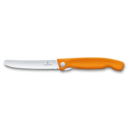 Artikelbild 2 für VICTORINOX Frühstücksmesser Swiss Classic silber, orange glatt, Klinge: 11,0 cm, 1 St., Artikelnummer 322574