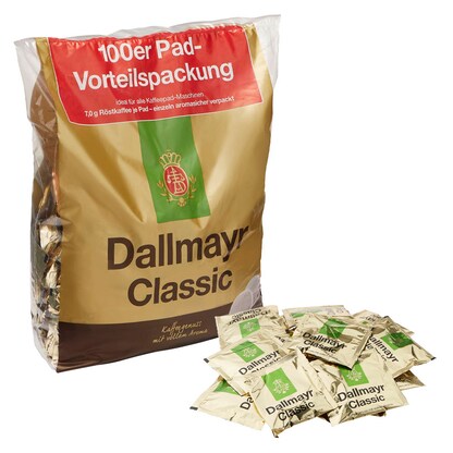 Artikelbild für Dallmayr Classic Kaffeepads, Arabica- und Robustabohnen 100 Pads, Artikelnummer 457700