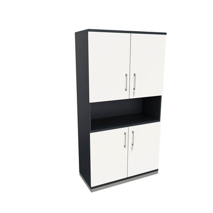 Artikelbild für fm Regalschrank Oldenburg, 4260649684382 weiß, lavagrau 100,0 cm 44,2 cm, Artikelnummer 408553