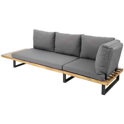 Artikelbild 3 für Garden Pleasure Loungegruppe ACAPULCO anthrazit, schwarz Holz, Metall, 13-teilig, Artikelnummer 897732