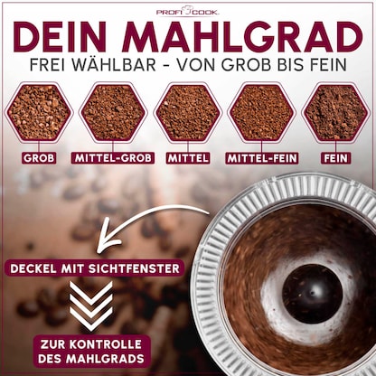 Artikelbild 8 für ProfiCook PC-KSW 1216 Kaffeemühle silber 150 W, Artikelnummer 299619
