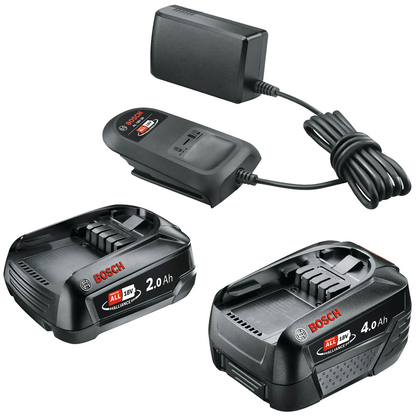 Artikelbild 2 für BOSCH Home & Garden Werkzeugakkus mit Ladegerät Starter-Set 18V Li-Ion 1x 2,0 + 1x 4.0 Ah, Artikelnummer 507679