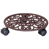 Artikelbild 1 für WAGNER® design yourself Pflanzenroller ANTIK GH 0925 Metall dunkelbraun rund 29,0 x 6,5 cm, Artikelnummer 419998