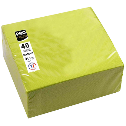 Artikelbild für PROnappe Servietten kiwigrün 2-lagig 38,0 x 38,0 cm, 40 St., Artikelnummer 362008