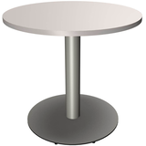 Artikelbild 1 für fm Konferenztisch Sidney lichtgrau rund, Säulenfuß silber, 80,0 x 80,0 x 70,0 - 113,5 cm, Artikelnummer 268237