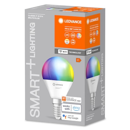 Artikelbild 3 für LEDVANCE WLAN-Lampe SMART+ WiFi Classic P40 RGBW E14 4,9 W matt, Artikelnummer 787141