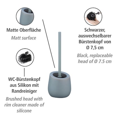 Artikelbild 6 für WENKO WC-Garnitur Badi grau Stein, Artikelnummer 530164