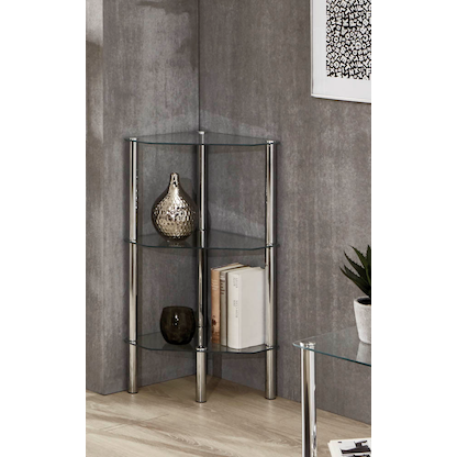 Artikelbild 2 für HAKU Möbel Eckregal chrom 46,0 x 32,0 x 77,0 cm, Artikelnummer 559127