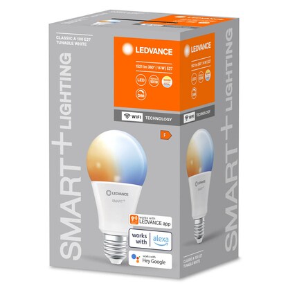 Artikelbild 3 für LEDVANCE WLAN-Lampe SMART+ WiFi Classic A100 TW E27 14 W matt, Artikelnummer 787157