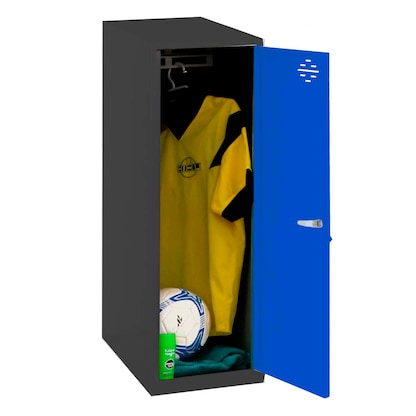 Artikelbild für Simonrack Spind SIMONLOCKER DISM SINGLE anthrazit, blau 8425437116568, 1 Schließfach 30,0 x 50,0 x 91,5 cm, Artikelnummer 354526