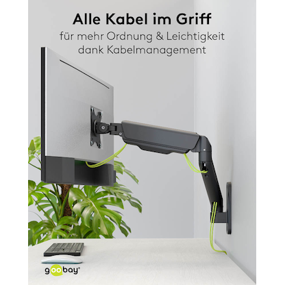 Artikelbild 7 für goobay Monitor-Halterung 70820 schwarz für 1 Monitor , Wandhalterung, Artikelnummer 656078