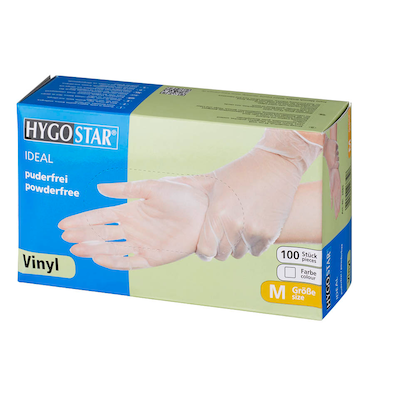 Artikelbild 2 für HYGOSTAR unisex Einmalhandschuhe IDEAL transparent Größe M, 100 St., Artikelnummer 597781