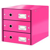 Artikelbild 1 für LEITZ Schubladenbox Click & Store pink 60480023, DIN A4 mit 3 Schubladen, Artikelnummer 211452