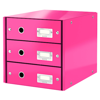 Artikelbild für LEITZ Schubladenbox Click & Store pink 60480023, DIN A4 mit 3 Schubladen, Artikelnummer 211452