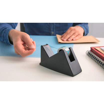 Q-Connect Klebebandabroller KF11010, schwarz, Tischabroller für Klebeband 25mm x 66m – Böttcher AG