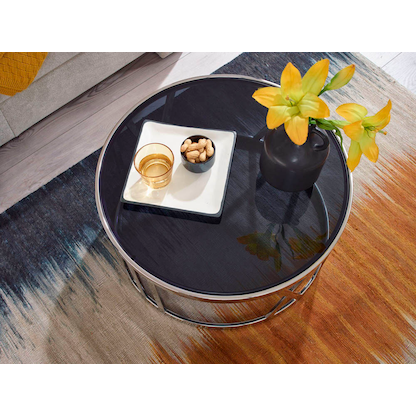 Artikelbild 5 für WOHNLING Couchtisch Glas silber 60,0 x 60,0 x 30,0 cm, Artikelnummer 166359