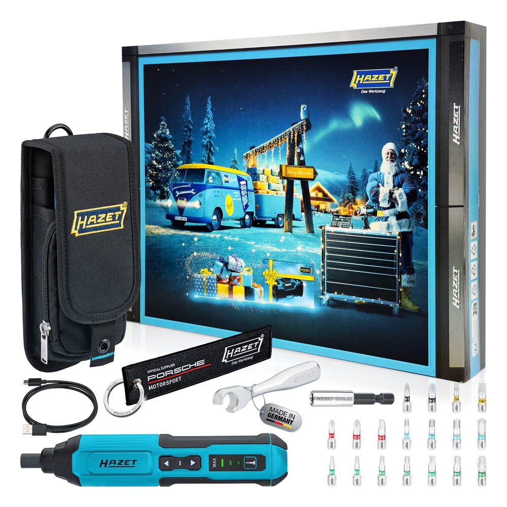 HAZET Adventskalender 2024 - 24-teiliges Premium Werkzeug-Set - Multitools: Umfassender 24-teiliger Werkzeug-Satz mit Zangenschlüssel und praktischer Gürteltasche für Handwerker, immer alles griffbereit HAZET Adventskalender 2024 - 24-teiliges Premium Werkzeug-Set - Multitools: Umfassender 24-teiliger Werkzeug-Satz mit Zangenschlüssel und praktischer Gürteltasche für Handwerker, immer alles griffbereit