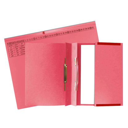 Artikelbild 2 für 25 Exacompta Hängehefter Exaflex Karton rot 2 x Amtsheftung, Artikelnummer 111157