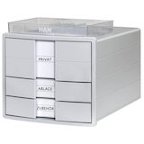 Artikelbild 1 für HAN Schubladenbox IMPULS lichtgrau 1017-11, DIN A4 mit 3 Schubladen, Artikelnummer 661647