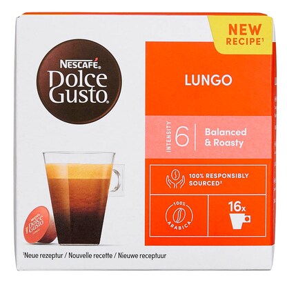 Artikelbild 3 für NESCAFÉ DOLCE GUSTO® LUNGO Kaffeekapseln, Arabicabohnen 16 Portionen, Artikelnummer 383727