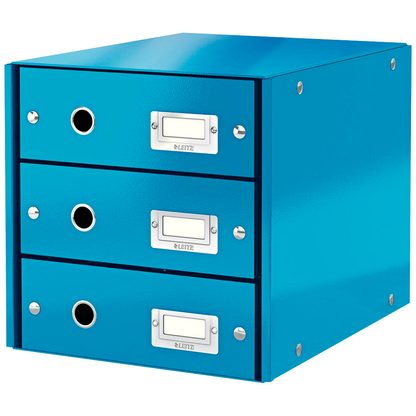 Artikelbild für AKTION: LEITZ Schubladenbox Click & Store blau 60480036, DIN A4 mit 3 Schubladen mit Prämie nach Registrierung, Artikelnummer 211476