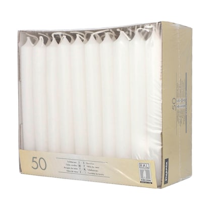 Artikelbild 8 für 50 STARPAK Kerzen weiß, Artikelnummer 237158