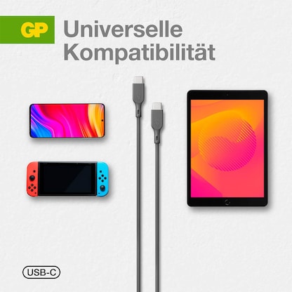 Artikelbild 6 für GP USB C Kabel 1,0 m grau, 1 St., Artikelnummer 735781