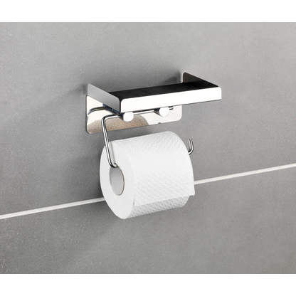 Artikelbild 2 für WENKO Toilettenpapierhalter mit Ablage 2in1 silber, Artikelnummer 813133