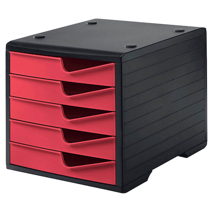 Artikelbild 2 für styro Schubladenbox styroswingbox cranberry 275-8430.2291, DIN A4 mit 5 Schubladen, Artikelnummer 660561