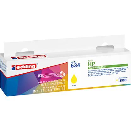 Artikelbild 2 für edding EDD-634 gelb Druckerpatrone kompatibel zu HP 973X (F6T83AE), Artikelnummer 490497