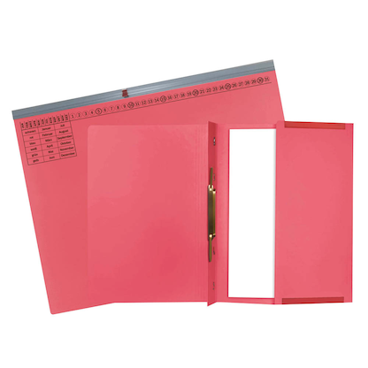 Artikelbild 2 für 25 Exacompta Hängehefter Exaflex Karton rot 1 x Amtsheftung, Artikelnummer 111000