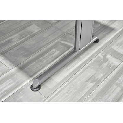 Artikelbild 6 für HAMMERBACHER ZS08 höhenverstellbarer Schreibtisch lichtgrau quadratisch, C-Fuß-Gestell silber 80,0 x 80,0 cm, Artikelnummer 992255