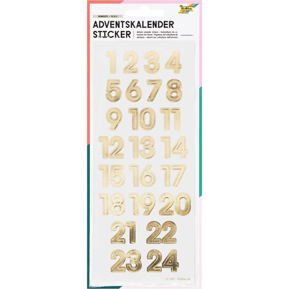 Artikelbild für folia Adventskalenderzahlen NUMBERS GOLD gold 24 St., Artikelnummer 693006