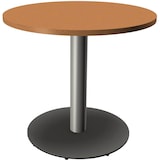 Artikelbild 1 für fm Konferenztisch Sidney buche rund, Säulenfuß silber, 80,0 x 80,0 x 70,0 - 113,5 cm, Artikelnummer 268241