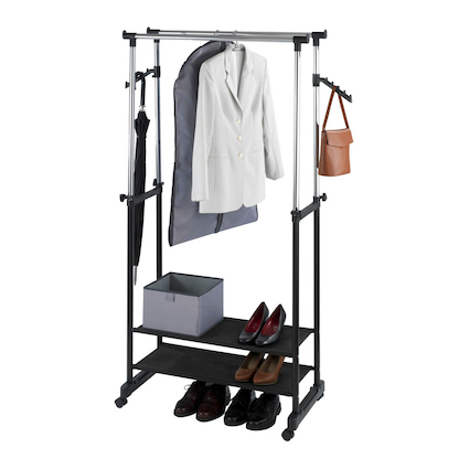 Artikelbild 6 für WENKO Teleskop-Garderobe All In schwarz Metall 89,5 x 117,0-169,0 cm, Artikelnummer 817474